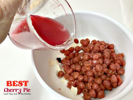 BEST Cherry Pie | Can't Stay Out of the Kitchen | this is the BEST #cherrypie ever! Almond extract and tart #cherries combine for the most scrumptious #dessert you'll ever bake.