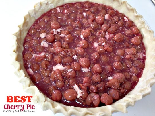 BEST Cherry Pie | Can't Stay Out of the Kitchen | this is the BEST #cherrypie ever! Almond extract and tart #cherries combine for the most scrumptious #dessert you'll ever bake.
