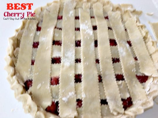 BEST Cherry Pie | Can't Stay Out of the Kitchen | this is the BEST #cherrypie ever! Almond extract and tart #cherries combine for the most scrumptious #dessert you'll ever bake.