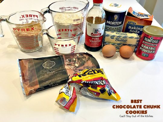 Best Chocolate Chunk Cookies | Can't Stay Out of the Kitchen | these outrageous #cookies start with a #copycat recipe for #MrsFields cookies & use loads of #chocolate chunks. They're heavenly. #dessert #tailgating