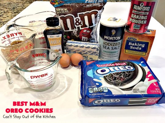 Best M&M Oreo Cookies | Can't Stay Out of the Kitchen | these #cookies will have you drooling after the first bite! #Oreos & #M&Ms taste so superb in this fantastic #chocolate #dessert. Terrific for #holiday baking. #tailgating