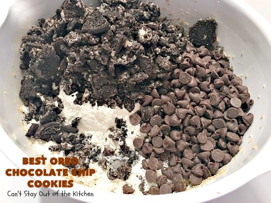 Best Oreo Chocolate Chip Cookies | Can't Stay Out of the Kitchen | these rich & decadent #cookies are filled with #Oreos & #chocolate chips. They are divine. Fantastic for #holiday parties & #tailgating. #dessert