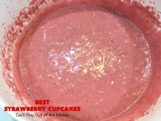 Best Strawberry Cupcakes | Can't Stay Out of the Kitchen | these spectacular #Strawberry #Cupcakes will have you drooling from the first bite. Terrific for company & #holidays like #FathersDay. We also like to make them for #ValentinesDay, #Christmas & baby showers! #BestStrawberryCupcakes #dessert #StrawberryDessert