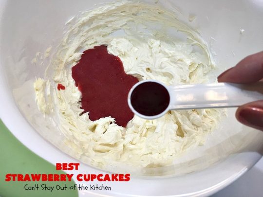 Best Strawberry Cupcakes | Can't Stay Out of the Kitchen | these spectacular #Strawberry #Cupcakes will have you drooling from the first bite. Terrific for company & #holidays like #FathersDay. We also like to make them for #ValentinesDay, #Christmas & baby showers! #BestStrawberryCupcakes #dessert #StrawberryDessert
