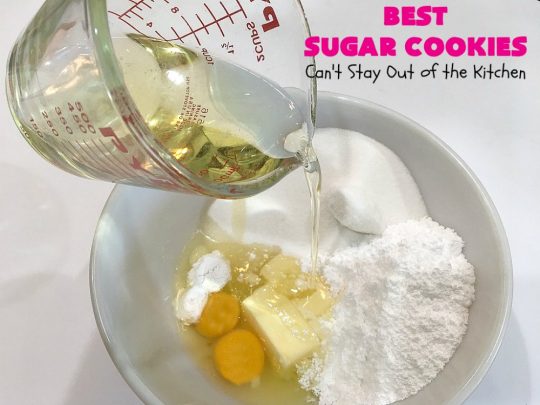 Best Sugar Cookies | Can't Stay Out of the Kitchen | these fantastic #SugarCookies are my absolute favorite #recipe! They are perfect for #holiday parties & #ChristmasCookieExchanges. The secret ingredient makes all the difference and the frosting is divine! #Dessert #cookies #HolidayDessert #ChristmasDessert #IcedSugarCookies