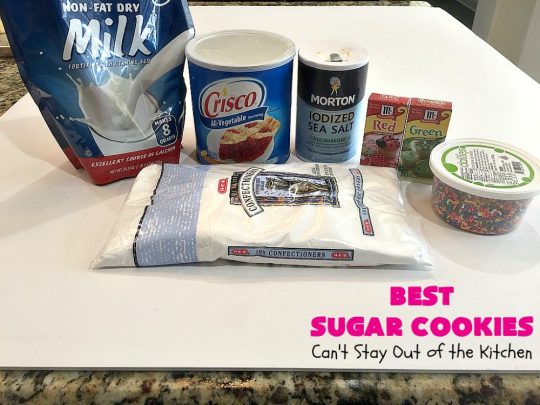 Best Sugar Cookies | Can't Stay Out of the Kitchen | these fantastic #SugarCookies are my absolute favorite #recipe! They are perfect for #holiday parties & #ChristmasCookieExchanges. The secret ingredient makes all the difference and the frosting is divine! #Dessert #cookies #HolidayDessert #ChristmasDessert #IcedSugarCookies
