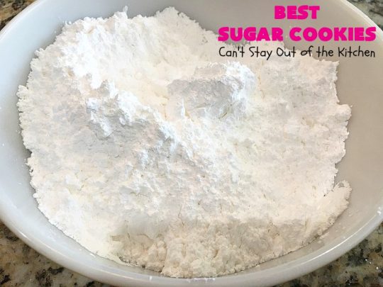 Best Sugar Cookies | Can't Stay Out of the Kitchen | these fantastic #SugarCookies are my absolute favorite #recipe! They are perfect for #holiday parties & #ChristmasCookieExchanges. The secret ingredient makes all the difference and the frosting is divine! #Dessert #cookies #HolidayDessert #ChristmasDessert #IcedSugarCookies