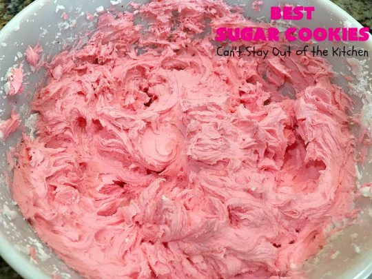 Best Sugar Cookies | Can't Stay Out of the Kitchen | these fantastic #SugarCookies are my absolute favorite #recipe! They are perfect for #holiday parties & #ChristmasCookieExchanges. The secret ingredient makes all the difference and the frosting is divine! #Dessert #cookies #HolidayDessert #ChristmasDessert #IcedSugarCookies