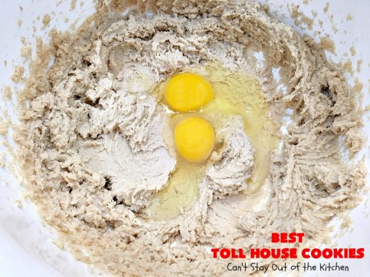 Best Toll House Cookies | Can't Stay Out of the Kitchen | #TollHouseCookies have an upgrade with this fantastic #recipe. Lots more #ChocolateChips & vanilla increases the flavor exponentially. Terrific for #tailgating or office parties, potlucks or backyard BBQs. #cookies #chocolate #holiday #HolidayBaking #ChristmasCookieExchange #dessert #BestTollHouseCookies #ChocolateDessert