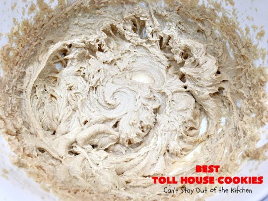 Best Toll House Cookies | Can't Stay Out of the Kitchen | #TollHouseCookies have an upgrade with this fantastic #recipe. Lots more #ChocolateChips & vanilla increases the flavor exponentially. Terrific for #tailgating or office parties, potlucks or backyard BBQs. #cookies #chocolate #holiday #HolidayBaking #ChristmasCookieExchange #dessert #BestTollHouseCookies #ChocolateDessert
