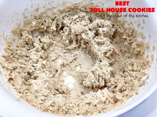 Best Toll House Cookies | Can't Stay Out of the Kitchen | #TollHouseCookies have an upgrade with this fantastic #recipe. Lots more #ChocolateChips & vanilla increases the flavor exponentially. Terrific for #tailgating or office parties, potlucks or backyard BBQs. #cookies #chocolate #holiday #HolidayBaking #ChristmasCookieExchange #dessert #BestTollHouseCookies #ChocolateDessert
