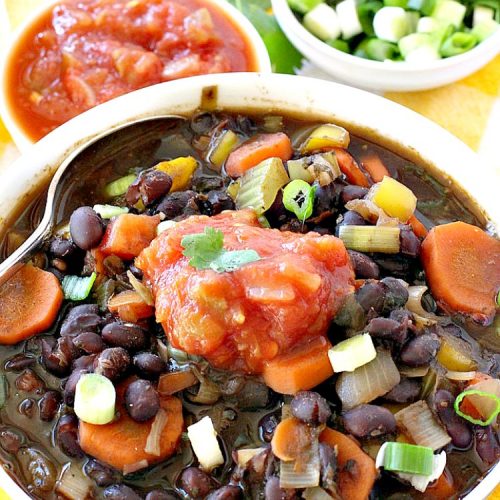 Black Bean Chili | Can't Stay Out of the Kitchen | fabulous #blackbean #chili recipe that's perfect for cold, winter days. It's healthy, #vegan, #glutenfree & #cleaneating. #TexMex #soup #MeatlessMondays