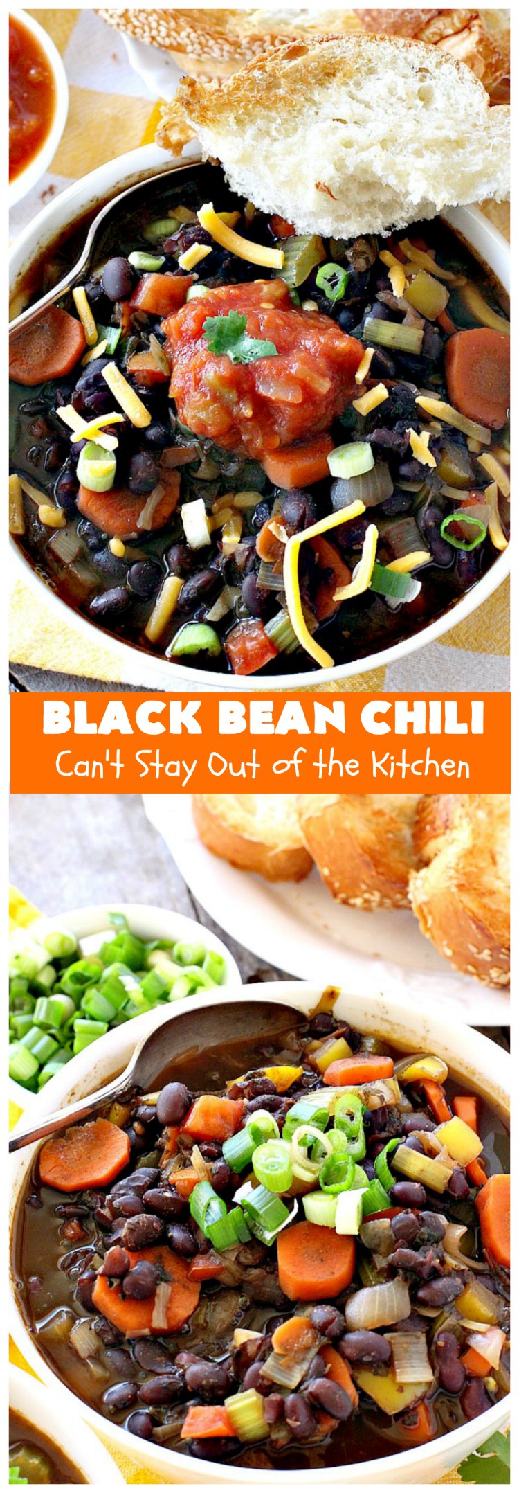 Black Bean Chili | Can't Stay Out of the Kitchen | fabulous #BlackBean #chili #recipe that's perfect for cold, winter days. It's healthy, #vegan, #GlutenFree & #CleanEating. #TexMex #soup #MeatlessMondays #BlackBeanChili