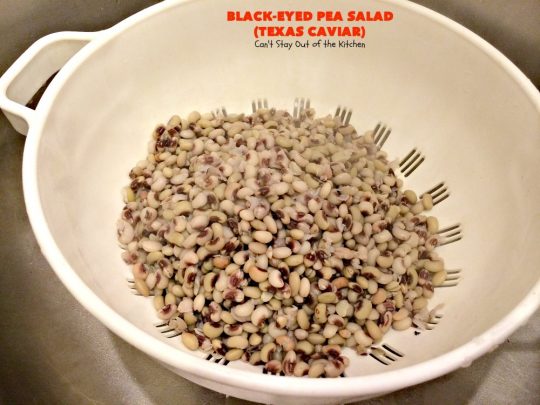 Texas Caviar a.k.a. Black-Eyed Pea Salad | Can't Stay Out of the Kitchen | perfect as a dip with #Fritos scoops or serve as a #salad. Light & refreshing & great for summer #holidays, backyard BBQs or family reunions. #glutenfree #vegan #blackeyedpeas #appetizer