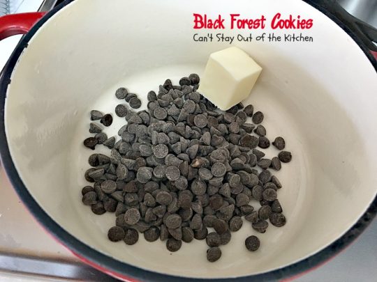 Black Forest Cookies| Can't Stay Out of the Kitchen | these fabulous #cookies are reminiscent of #blackforestcake. They are incredibly delicious & a great #dessert for #holiday baking or #Valentine'sDay.