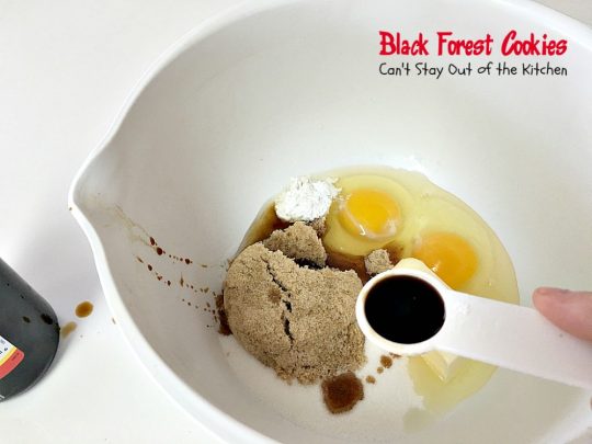 Black Forest Cookies| Can't Stay Out of the Kitchen | these fabulous #cookies are reminiscent of #blackforestcake. They are incredibly delicious & a great #dessert for #holiday baking or #Valentine'sDay.