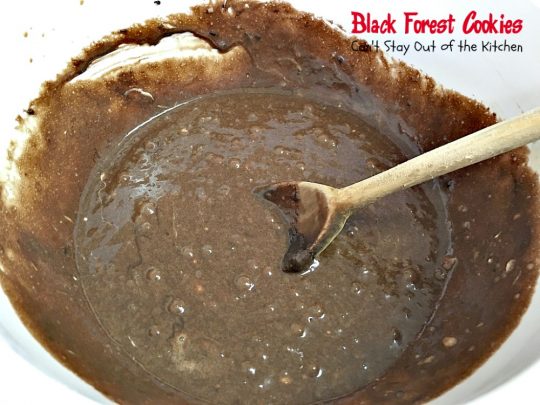 Black Forest Cookies| Can't Stay Out of the Kitchen | these fabulous #cookies are reminiscent of #blackforestcake. They are incredibly delicious & a great #dessert for #holiday baking or #Valentine'sDay.