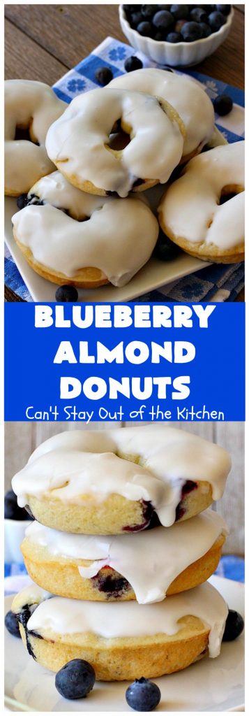 Blueberry Almond Donuts | Can't Stay Out of the Kitchen