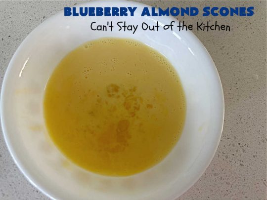 Blueberry Almond Scones | Can't Stay Out of the Kitchen | #BlueberryAlmondScones are outrageously good. These amazing #scones include #blueberries, #almonds & #AlmondExtract. They are so delightful with your morning coffee that you won't be able to put them down! Try these scrumptious treats for a weekend, company or #holiday #breakfast like #Thanksgiving, #Christmas or #NewYears. Everyone will swoon! #HolidayBreakfast