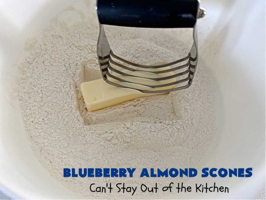Blueberry Almond Scones | Can't Stay Out of the Kitchen | #BlueberryAlmondScones are outrageously good. These amazing #scones include #blueberries, #almonds & #AlmondExtract. They are so delightful with your morning coffee that you won't be able to put them down! Try these scrumptious treats for a weekend, company or #holiday #breakfast like #Thanksgiving, #Christmas or #NewYears. Everyone will swoon! #HolidayBreakfast
