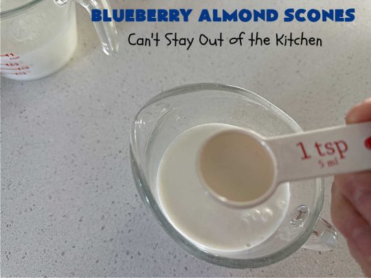 Blueberry Almond Scones | Can't Stay Out of the Kitchen | #BlueberryAlmondScones are outrageously good. These amazing #scones include #blueberries, #almonds & #AlmondExtract. They are so delightful with your morning coffee that you won't be able to put them down! Try these scrumptious treats for a weekend, company or #holiday #breakfast like #Thanksgiving, #Christmas or #NewYears. Everyone will swoon! #HolidayBreakfast