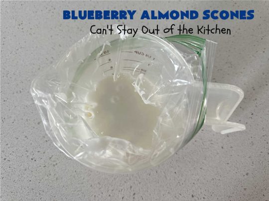 Blueberry Almond Scones | Can't Stay Out of the Kitchen | #BlueberryAlmondScones are outrageously good. These amazing #scones include #blueberries, #almonds & #AlmondExtract. They are so delightful with your morning coffee that you won't be able to put them down! Try these scrumptious treats for a weekend, company or #holiday #breakfast like #Thanksgiving, #Christmas or #NewYears. Everyone will swoon! #HolidayBreakfast