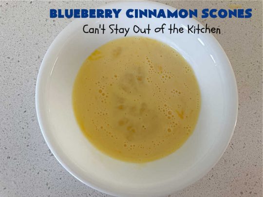 Blueberry Cinnamon Scones | Can't Stay Out of the Kitchen | these #scones are absolutely delightful.. They have a soft, almost bread-like texture & they're filled with #blueberries, baked with a #CinnamonSugar topping & iced with a powdered sugar glaze. They're fantastic for weekend, company or a #holiday #breakfast. Every bite will have you swooning! #BlueberryCinnamonScones