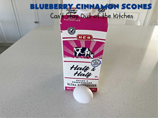 Blueberry Cinnamon Scones | Can't Stay Out of the Kitchen | these #scones are absolutely delightful.. They have a soft, almost bread-like texture & they're filled with #blueberries, baked with a #CinnamonSugar topping & iced with a powdered sugar glaze. They're fantastic for weekend, company or a #holiday #breakfast. Every bite will have you swooning! #BlueberryCinnamonScones