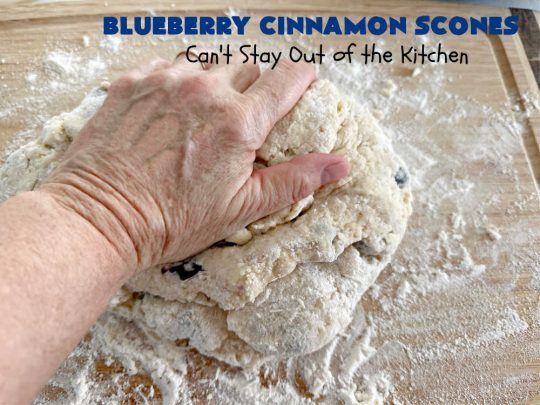 Blueberry Cinnamon Scones | Can't Stay Out of the Kitchen | these #scones are absolutely delightful.. They have a soft, almost bread-like texture & they're filled with #blueberries, baked with a #CinnamonSugar topping & iced with a powdered sugar glaze. They're fantastic for weekend, company or a #holiday #breakfast. Every bite will have you swooning! #BlueberryCinnamonScones