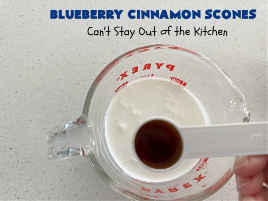Blueberry Cinnamon Scones | Can't Stay Out of the Kitchen | these #scones are absolutely delightful.. They have a soft, almost bread-like texture & they're filled with #blueberries, baked with a #CinnamonSugar topping & iced with a powdered sugar glaze. They're fantastic for weekend, company or a #holiday #breakfast. Every bite will have you swooning! #BlueberryCinnamonScones