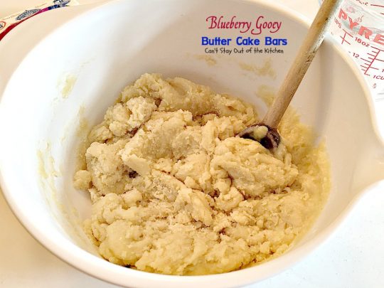 Blueberry Gooey Butter Cake Bars | Can't Stay Out of the Kitchen | you will drool over every bite of these fantastic #brownies. They are ooey, gooey and delicious with a great twist by using #blueberries. #dessert #cookies