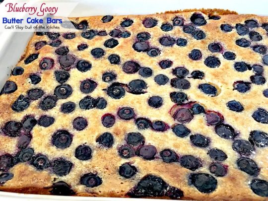 Blueberry Gooey Butter Cake Bars | Can't Stay Out of the Kitchen | you will drool over every bite of these fantastic #brownies. They are ooey, gooey and delicious with a great twist by using #blueberries. #dessert #cookies