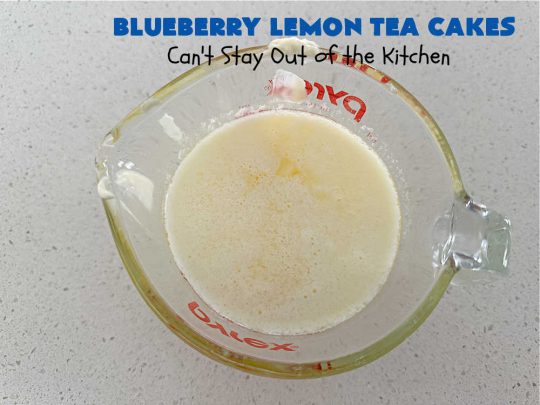 Blueberry Lemon Tea Cakes | Can't Stay Out of the Kitchen | these adorable #TeaCakes are made with fresh #blueberries & 3 kinds of #lemon flavoring including #LemonZest, #LemonJuice & #LemonExtract. They pop in flavor & are both #SugarFree & #GlutenFree. Terrific #dessert for family or friends with #Celiac or #Diabetes. #BlueberryDessert #LemonDessert #cake #BlueberryLemonTeaCakes