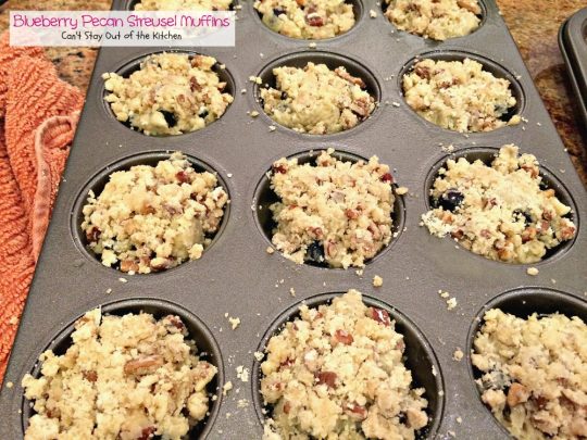 Blueberry Pecan Streusel Muffins | Can't Stay Out of the Kitchen | most scrumptious, delectable #blueberry #muffins ever! #breakfast
