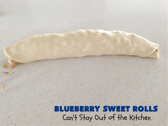 Blueberry Sweet Rolls | Can't Stay Out of the Kitchen | the most awesome #SweetRolls ever! These heavenly #rolls are filled with fresh #blueberries & iced with a luscious #buttercream frosting. Every bite will have you drooling! On top of that you don't have to hand-knead the dough! Great for a weekend, company or #holiday #breakfast. #HolidayBreakfast #ValentinesDay #brunch #BlueberrySweetRolls