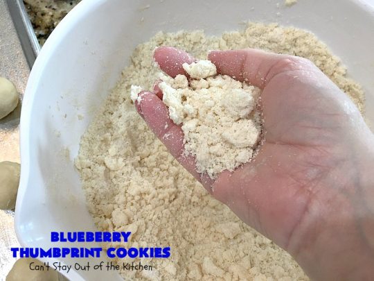 Blueberry Thumbprint Cookies | Can't Stay Out of the Kitchen | these festive & beautiful #Christmas #cookies will have you salivating after the first bite. Perfect for #holiday parties like Christmas & #NewYearsDay. #dessert #blueberries #cookies #HolidayDessert #BlueberryDessert #ChristmasCookieExchange #ChristmasCookie