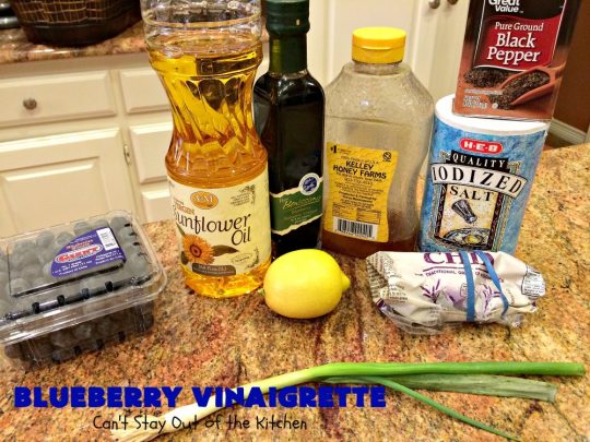 Blueberry Vinaigrette | Can't Stay Out of the Kitchen | this delightful tasting #BlueberryVinaigrette is perfect over a #TossedSalad with #fruit. It's #healthy, #LowCalorie, #Vegan & #GlutenFree. #SaladDressing