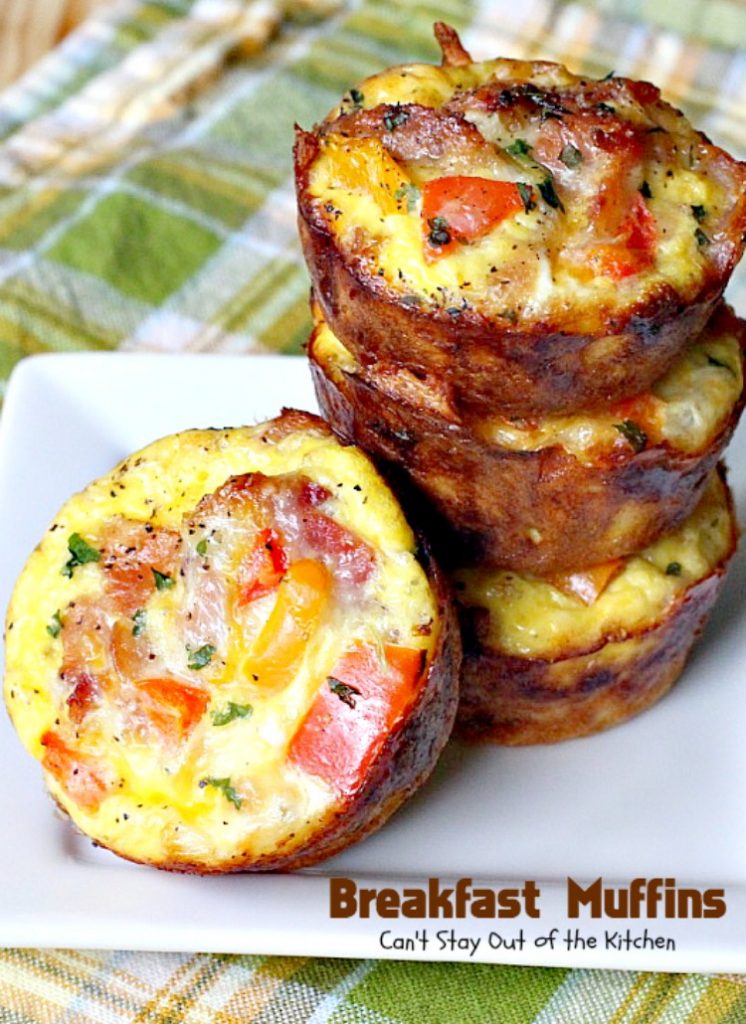 Breakfast Muffins | Can't Stay Out of the Kitchen | these #muffins are so cute and irresistible. They have a #hashbrown crust filled with #bacon #eggs and #cheese. Every mouthful is so scrumptious you won't want to stop at just one! #glutenfree #breakfast 