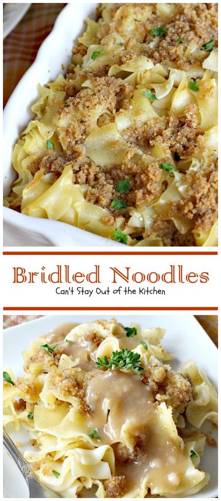Bridled Noodles | Can't Stay Out of the Kitchen| delicious #Amish #casserole that's so quick and easy to make. It's wonderful served for #holiday dinners or any time you want #noodles as a side dish.