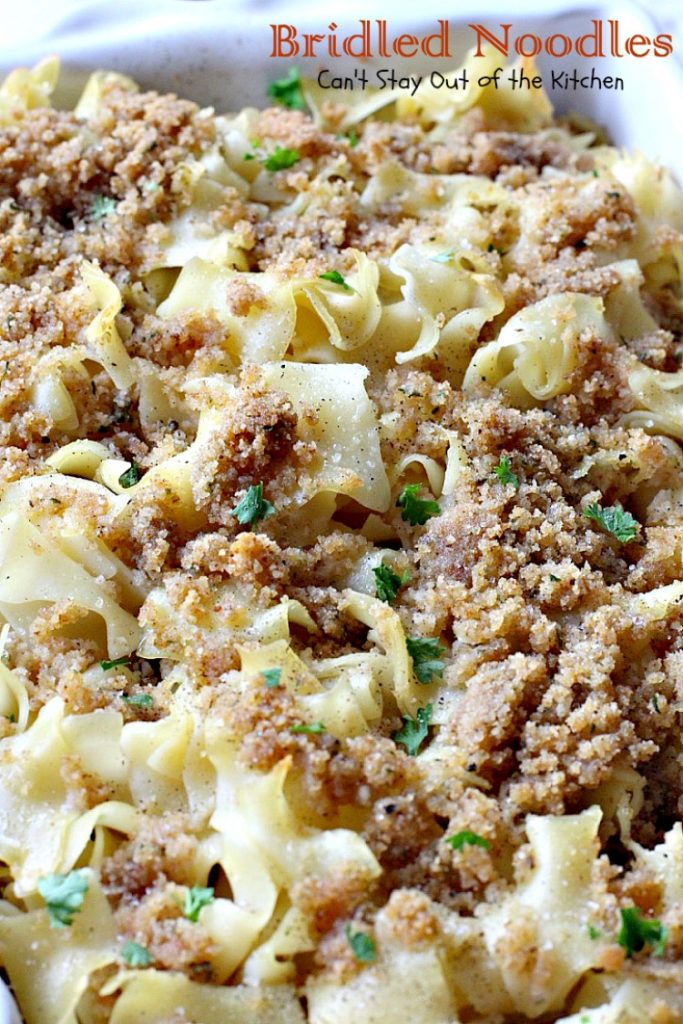 Bridled Noodles | Can't Stay Out of the Kitchen| delicious #Amish #casserole that's so quick and easy to make. It's wonderful served for #holiday dinners or any time you want #noodles as a side dish.