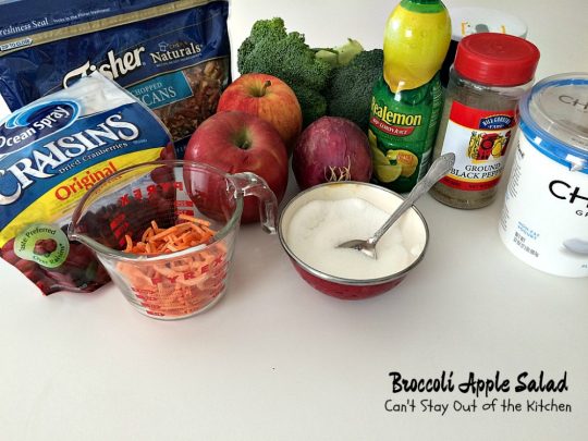 Broccoli Apple Salad | Can't Stay Out of the Kitchen | this healthy and delicious #salad pairs #broccoli with #apples in a delightful combination of flavors and textures. #glutenfree #craisins
