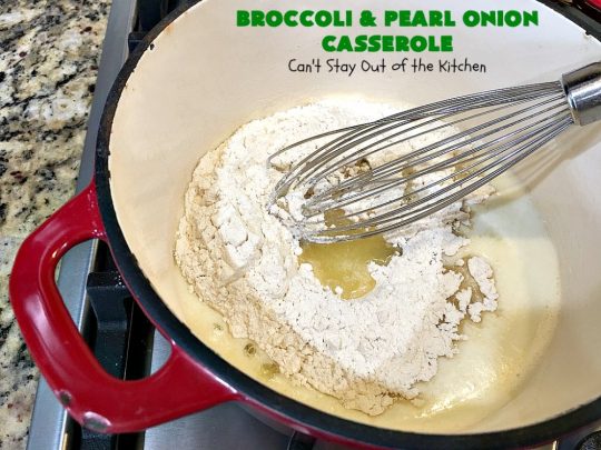 Broccoli and Pearl Onion Casserole | Can't Stay Out of the Kitchen | this sumptuous #broccoli #casserole is terrific for #holidays like #Thanksgiving or #Christmas. It's filled with 2 cheeses and is absolutely irresistible. #broccolicasserole #pearlonions #cheese #sidedish #holidaysidedish