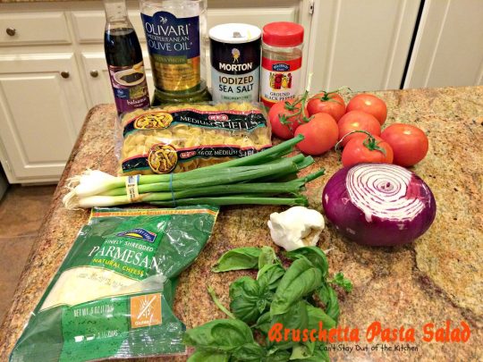 Bruschetta Pasta Salad | Can't Stay Out of the Kitchen | this amazing #salad combines the best of #bruschetta with #pasta for one of the most spectacular #pastasalad recipes ever! #tomatoes