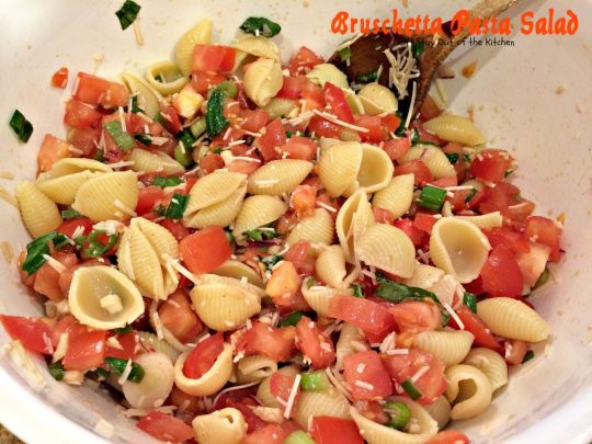 Bruschetta Pasta Salad | Can't Stay Out of the Kitchen | this amazing #salad combines the best of #bruschetta with #pasta for one of the most spectacular #pastasalad recipes ever! #tomatoes