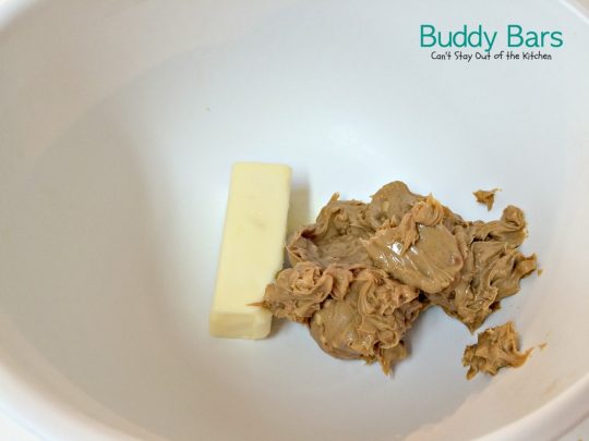 Buddy Bars | Can't Stay Out of the Kitchen | these amazing #brownies combine #chocolate and #peanutbutter making the best "buddy" combination ever! #dessert #cookie