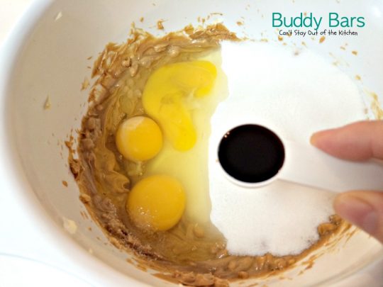 Buddy Bars | Can't Stay Out of the Kitchen | these amazing #brownies combine #chocolate and #peanutbutter making the best "buddy" combination ever! #dessert #cookie