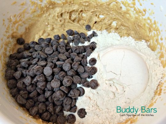 Buddy Bars | Can't Stay Out of the Kitchen | these amazing #brownies combine #chocolate and #peanutbutter making the best "buddy" combination ever! #dessert #cookie