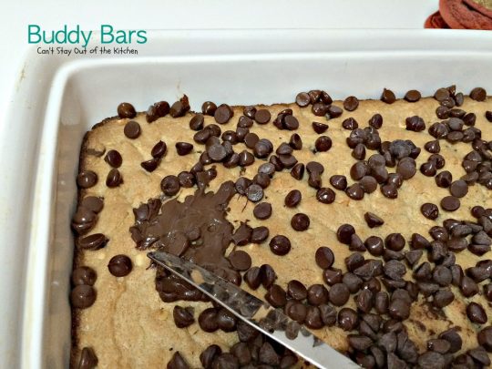 Buddy Bars | Can't Stay Out of the Kitchen | these amazing #brownies combine #chocolate and #peanutbutter making the best "buddy" combination ever! #dessert #cookie