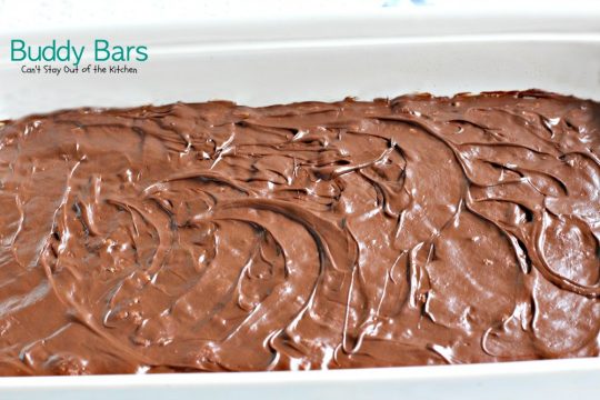 Buddy Bars | Can't Stay Out of the Kitchen | these amazing #brownies combine #chocolate and #peanutbutter making the best "buddy" combination ever! #dessert #cookie