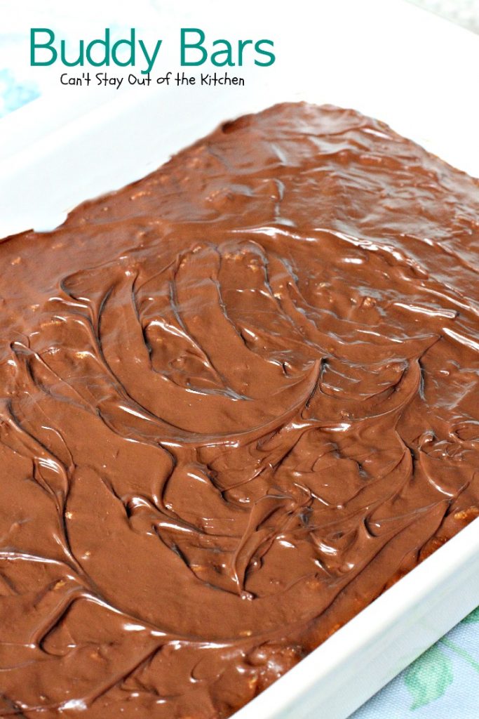 Buddy Bars | Can't Stay Out of the Kitchen | these amazing #brownies combine #chocolate and #peanutbutter making the best "buddy" combination ever! #dessert #cookie